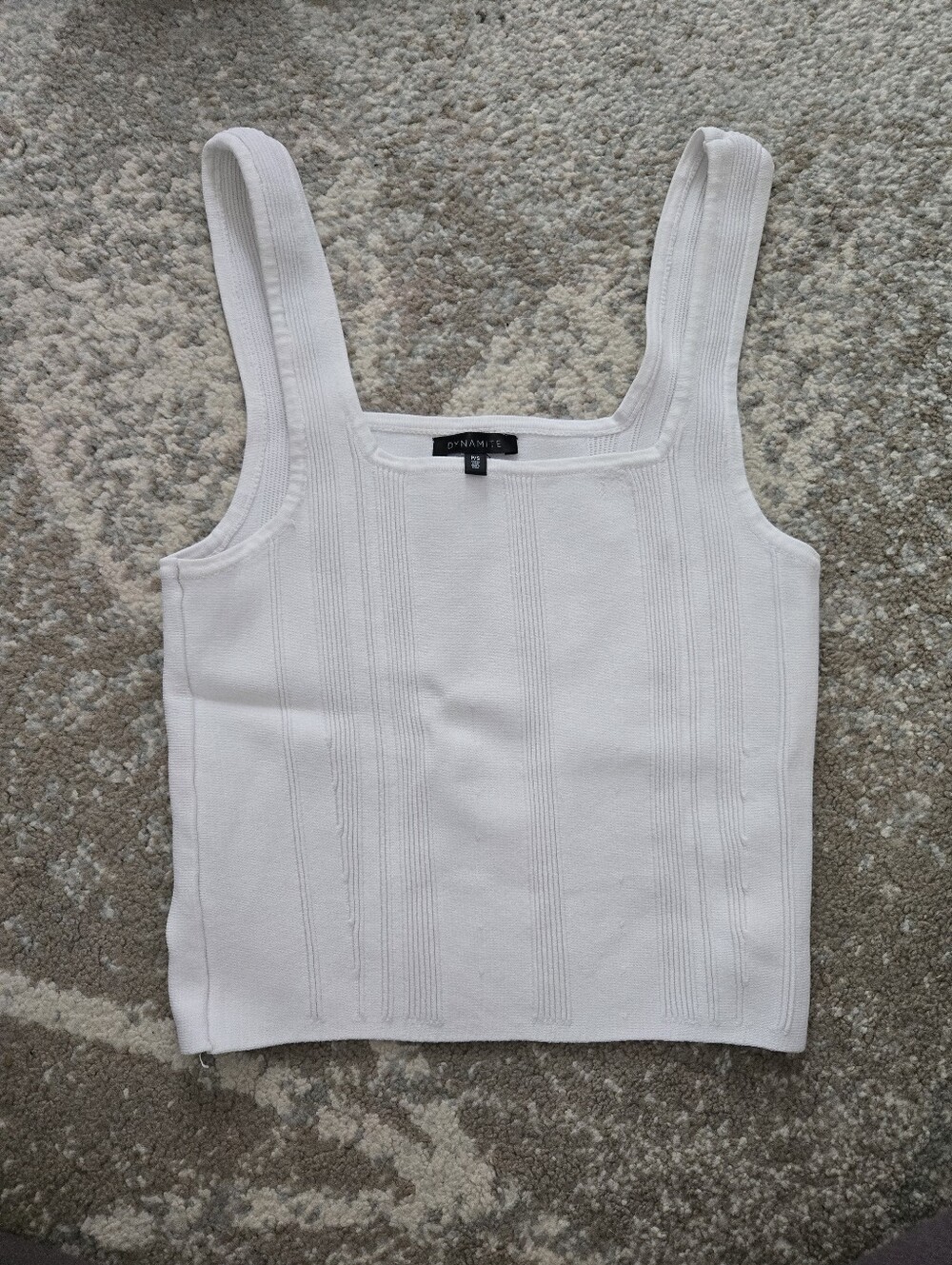 Price Firm 🍓 Dynamite White Tank Top